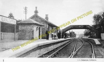 Eddleston Railway Station Photo. Peebles - Leadburn. North British Railway. (1)