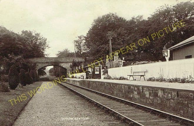 Edrom Railway Station Photo. Chirnside - Duns. Reston to Marchmont Line. (2).