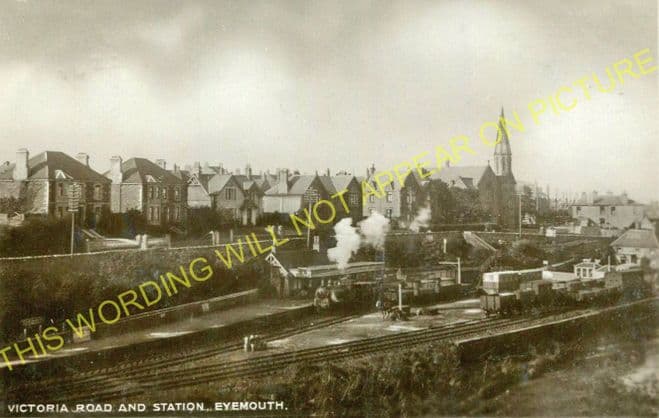 Eyemouth Railway Station Photo. Burnmouth and Berwick-on-Tweed Line. NBR. (8)