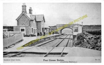 Four Crosses Railway Station Photo. Llanymynech - Arddleen. Welshpool Line. (7)