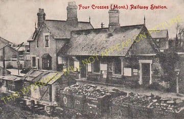 Four Crosses Railway Station Photo. Llanymynech - Arddleen. Welshpool Line. (9)
