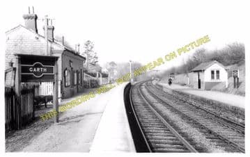 Garth Railway Station Photo. Llangammarch Wells -  Cilmery. Builth Wells Line (1)