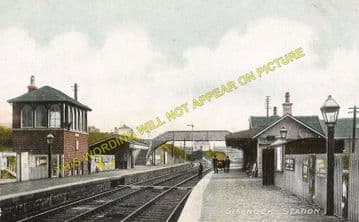 Giffnock Railway Station Photo. Thornlibank - Clarkston & Eaglesham. (3)
