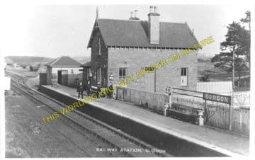 Gordon Railway Station Photo. Earlston - Greenlaw. St. Boswells to Marchmont (1)