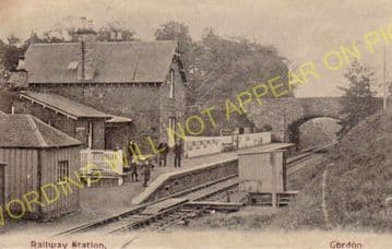 Gordon Railway Station Photo. Earlston - Greenlaw. St. Boswells to Marchmont (3)