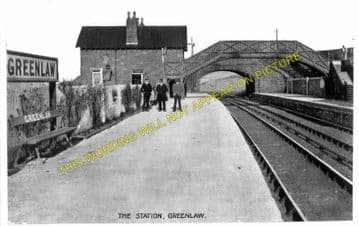 Greenlaw Railway Station Photo. Gordon - Marchmont. St. Boswells to Reston. (1)