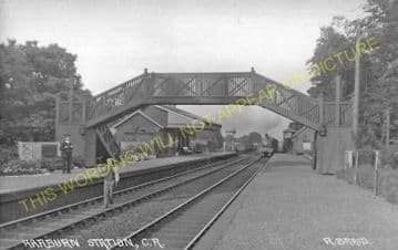 Harburn Railway Station Photo. Midcalder - Cobbinshaw. Carstairs Line. (2)