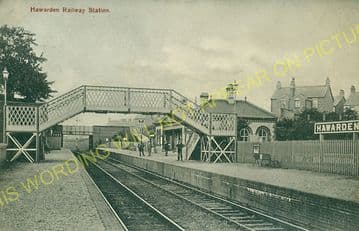 Hawarden Railway Station Photo. Buckley - Shotton. Great Central Railway (5).