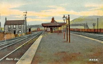 Kelty Railway Station Photo. Cowdenbeath - Blairadam. Kinross Line. (2)