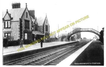 Killingworth Railway Station Photo. Forest Hall - Annitsford. Morpeth Line. (2)