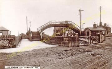 Killingworth Railway Station Photo. Forest Hall - Annitsford. Morpeth Line. (3).