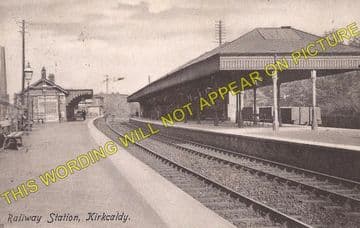 Kirkcaldy Railway Station Photo. Kinghorn - Sinclairtown. Aberdour Line. (2)