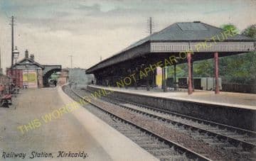 Kirkcaldy Railway Station Photo. Kinghorn - Sinclairtown. Aberdour Line. (4)