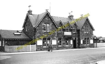 Kirkcudbright Railway Station Photo. Castle Douglas and Dumfries Line. GSWR. (1)..