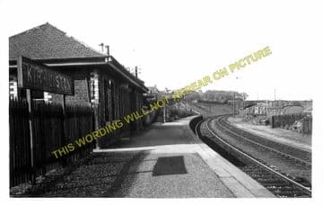 Kirkliston Railway Station Photo. Ratho - Dalmeny. North British Railway. (1)..