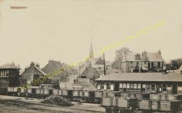 Kirkliston Railway Station Photo. Ratho - Dalmeny. North British Railway. (2)