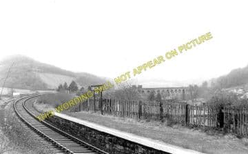 Knucklas Railway Station Photo. Knighton - Llangunllo. Knighton to Builth. (1)