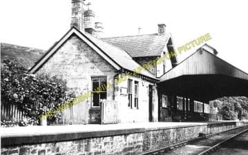 Langholm Railway Station Photo. Gilnockie, Canonbie and Riddings Line. (1)..