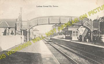 Letham Grange Railway Station Photo. Arbroath - Cauldcots. Montrose Line. (2)..