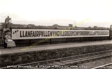 Llanfair Railway Station Photo. Menai Bridge - Gaerwen. Bangor to Holyhead. (3)