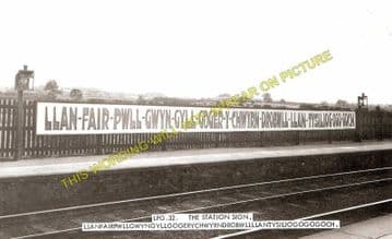 Llanfair Railway Station Photo. Menai Bridge - Gaerwen. Bangor to Holyhead. (4)