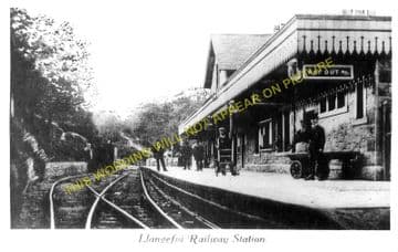 Llangefni Railway Station Photo. Holland Arms - Llangwyllog. Amlwch Line. (3)