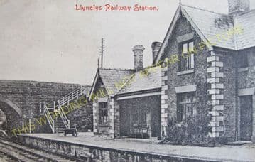 Llynclys Railway Station Photo. Llanymynech - Oswestry. Cambrian Railways. (7)