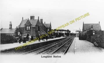 Longhirst Railway Station Photo. Pegswood - Widdrington. Morpeth Line. (1)..