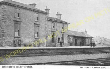 Lossiemouth Railway Station Photo. Elgin Line. Great North of Scotland Rly. (3)