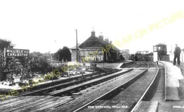 Millisle Railway Station Photo. Newton Stewart to Garlieston and Whithorn. (1)..