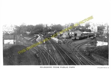 Milngavie Railway Station Photo. Hillfoot, Bearsden and Westerton Line. NBR. (2)
