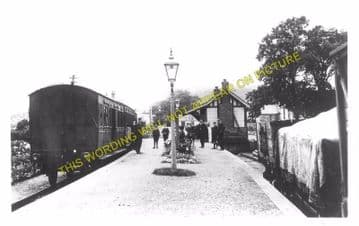 Moniaive Railway Station Photo. Kirkland, Dunscore and Dumfries Line. G&SWR (2)