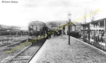 Moniaive Railway Station Photo. Kirkland, Dunscore and Dumfries Line. G&SWR (4)