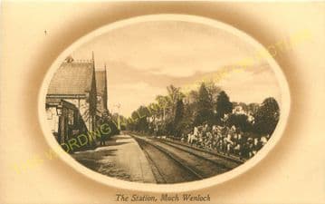 Much Wenlock Railway Station Photo. Buildwas - Presthope. Craven Arms Line. (3)
