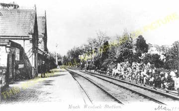 Much Wenlock Railway Station Photo. Buildwas - Presthope. Craven Arms Line. (9)