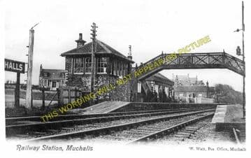 Muchalls Railway Station Photo. Stonehaven - Newtonhill. Caledonian Railway (1)..