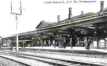 Northampton Castle Railway Station Photo. Pitsford & Brampton Line. L&NWR (6)