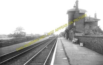 Peakirk Railway Station Photo. Peterborough - Deeping St. James. GNR. (1).