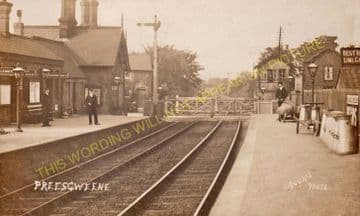 Preesgweene Railway Station Photo. Chirk - Gobowen. Renamed Weston Rhyn. (4)