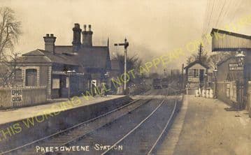 Preesgweene Railway Station Photo. Chirk - Gobowen. Renamed Weston Rhyn. (5).