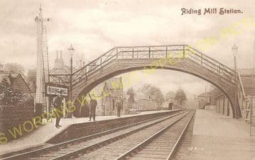 Riding Mill Railway Station Photo. Corbridge - Stocksfield. Newcastle Line. (1)