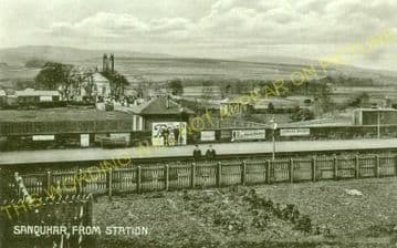 Sanquhar Railway Station Photo. Kirkconnel - Carronbridge. Cumnock Line. (5)
