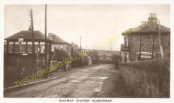 Slamannan Railway Station Photo. Avonbridge to Longriggend Line. (4)