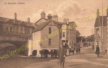 St. Boswells Railway Station Photo. Melrose, Earlston and Maxton Lines (18)