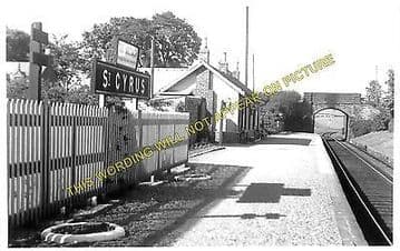St. Cyrus Railway Station Photo. North Water Bridge - Lauriston. Bervie Line (1)