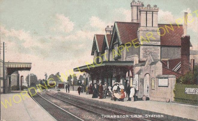 Thrapston Bridge Street Railway Station Photo. Thorpe - Ringstead. L&NWR. (3)