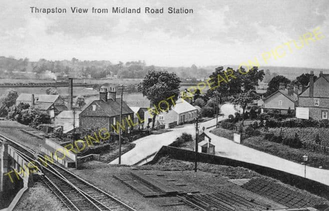 Thrapston Midland Road Railway Station Photo. Twywell - Raunds. Midland Rly. (6)