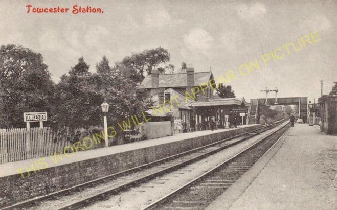 Towcester Railway Station Photo. Blisworth to Blakesley and Wappenham Lines. (5)