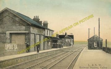 Valley Railway Station Photo. Holyhead - Rhosneigr. Anglesey. Bangor Line. (1)