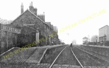 Velvet Hall Railway Station Photo. Tweedmouth - Norham. Coldstream Line. (1)..